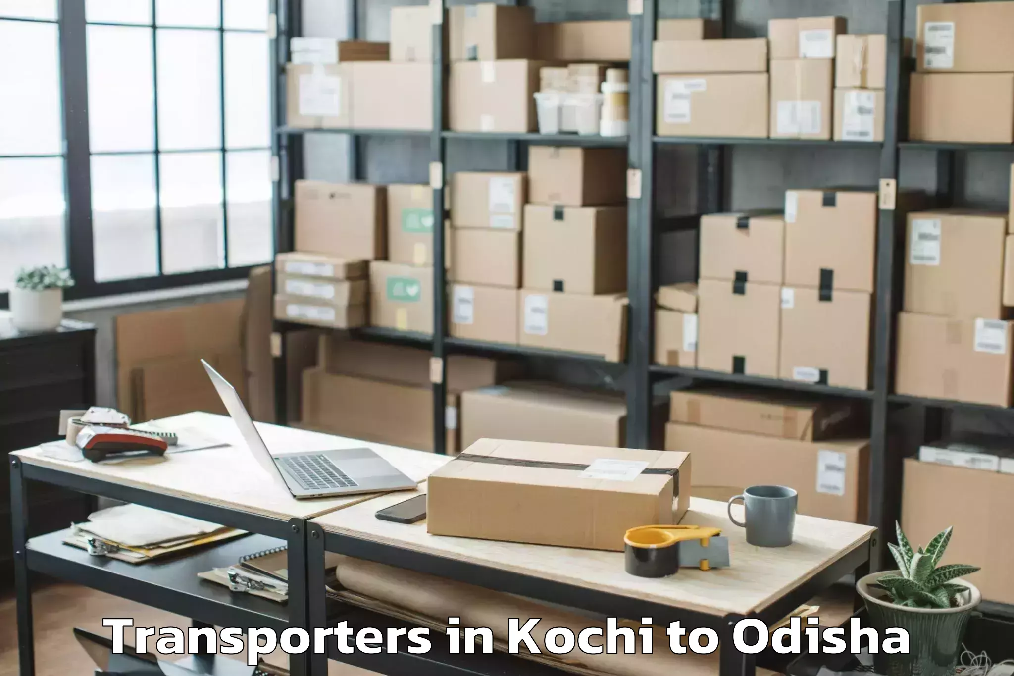 Top Kochi to Banaharapali Transporters Available